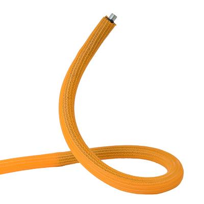 Manga de cable de telar de alambre trenzado dividido naranja automotriz