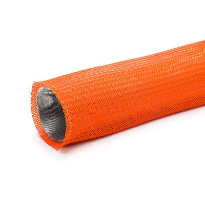 Funda trenzada de PET antimordeduras de color naranja