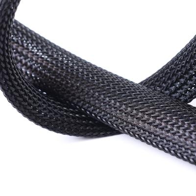 Funda trenzada expandible de PET de alta resistencia a la abrasión