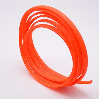 Funda trenzada expandible de PET de New Energy, color naranja